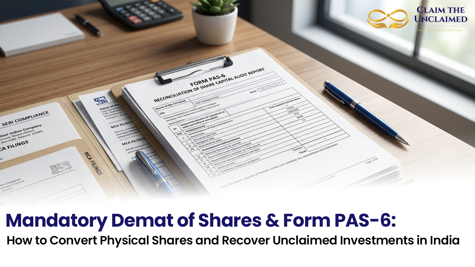 Mandatory Demat of Shares & Form PAS-6: How to Convert Physical Shares and Recover Unclaimed Investments in India